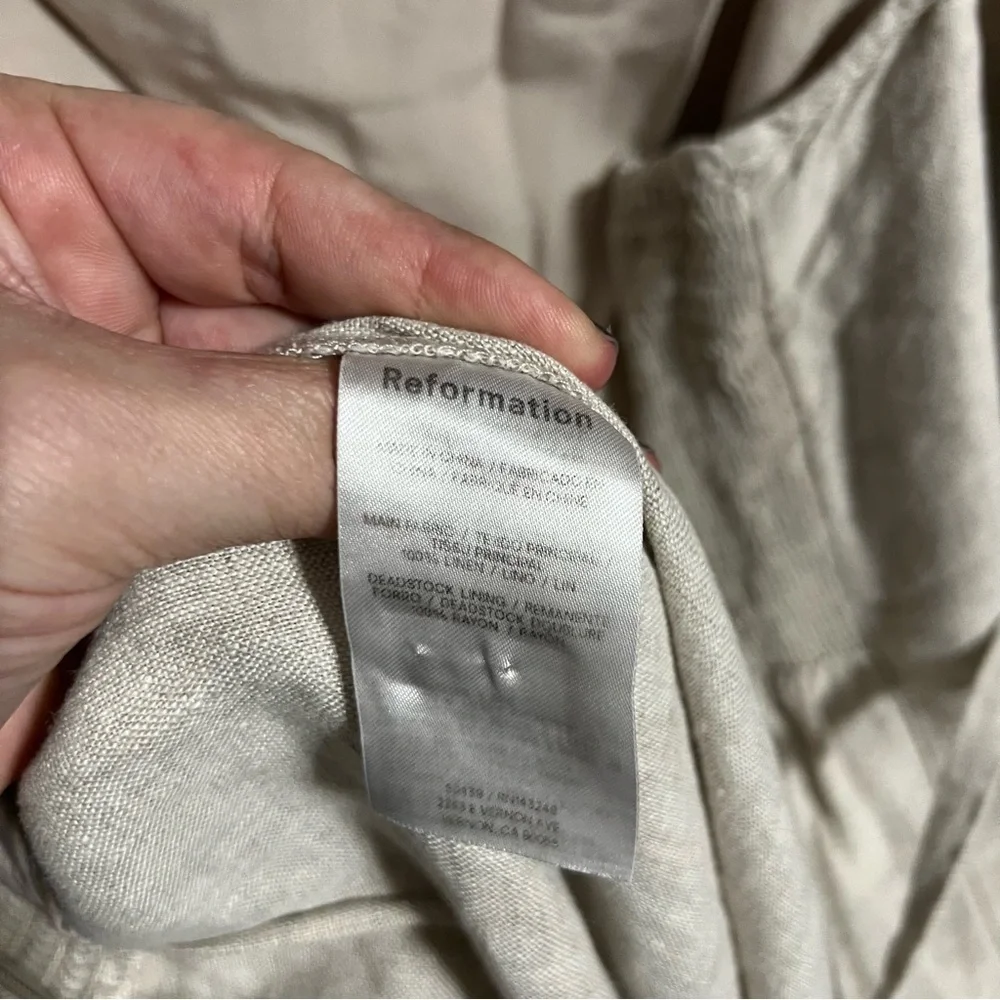 Reformation Overland Linen Jumpsuit Size 2